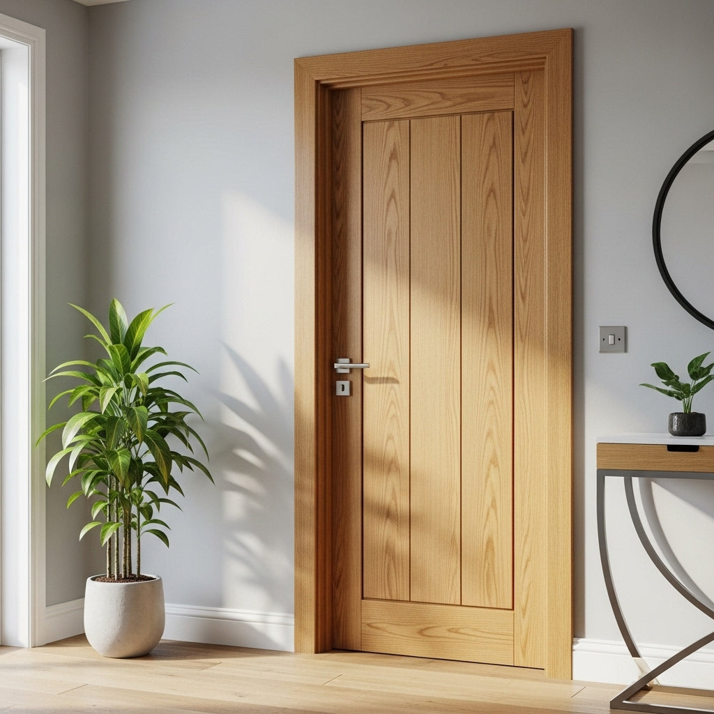 Vertical plank oak